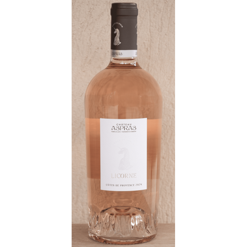Vin Rosé - Côtes de Provence - Domaine des Aspras - Licorne - Rosé 2024