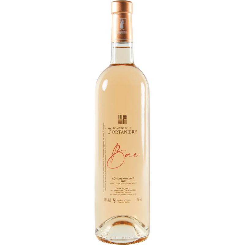 Vin Rosé - Côtes de Provence - Domaine de la Portanière - Bae - Rosé 2024